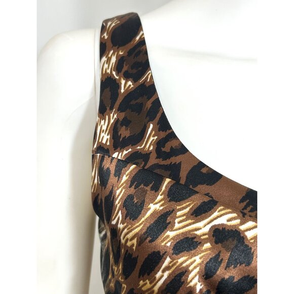 Bisou Bisou Dress 4 Mini Animal Print Brown Grey Sleeveless Party Occasion Gift - Picture 11 of 17